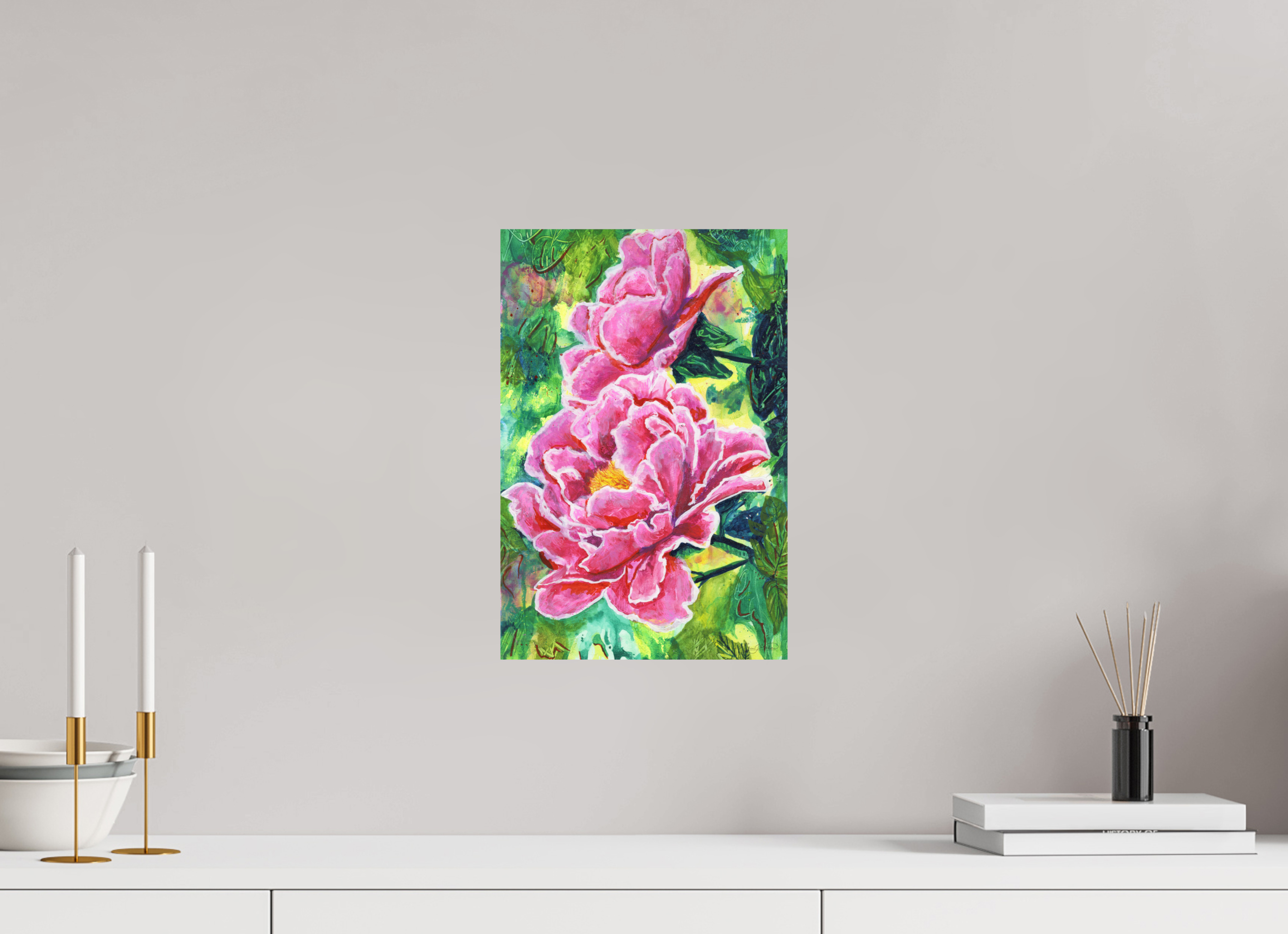 10 x 15″, No Frame Peonies - Paper Print